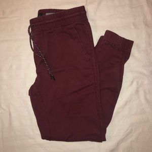Burgundy Men’s joggers